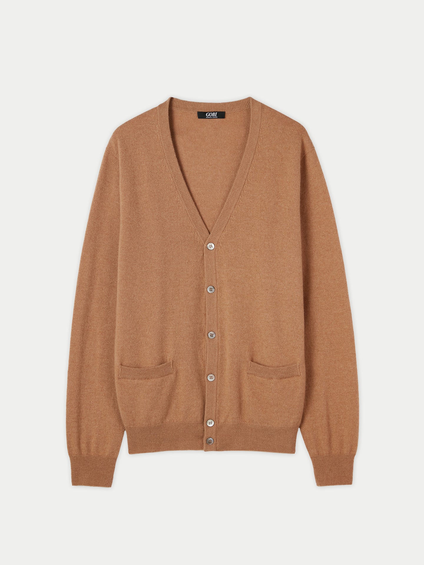 Cardigan a col V en Cachemire pour hommes Marron - Gobi Cashmere