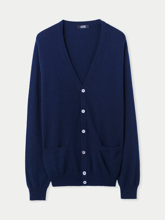 Cardigan col en V en cachemire Essential pour hommes