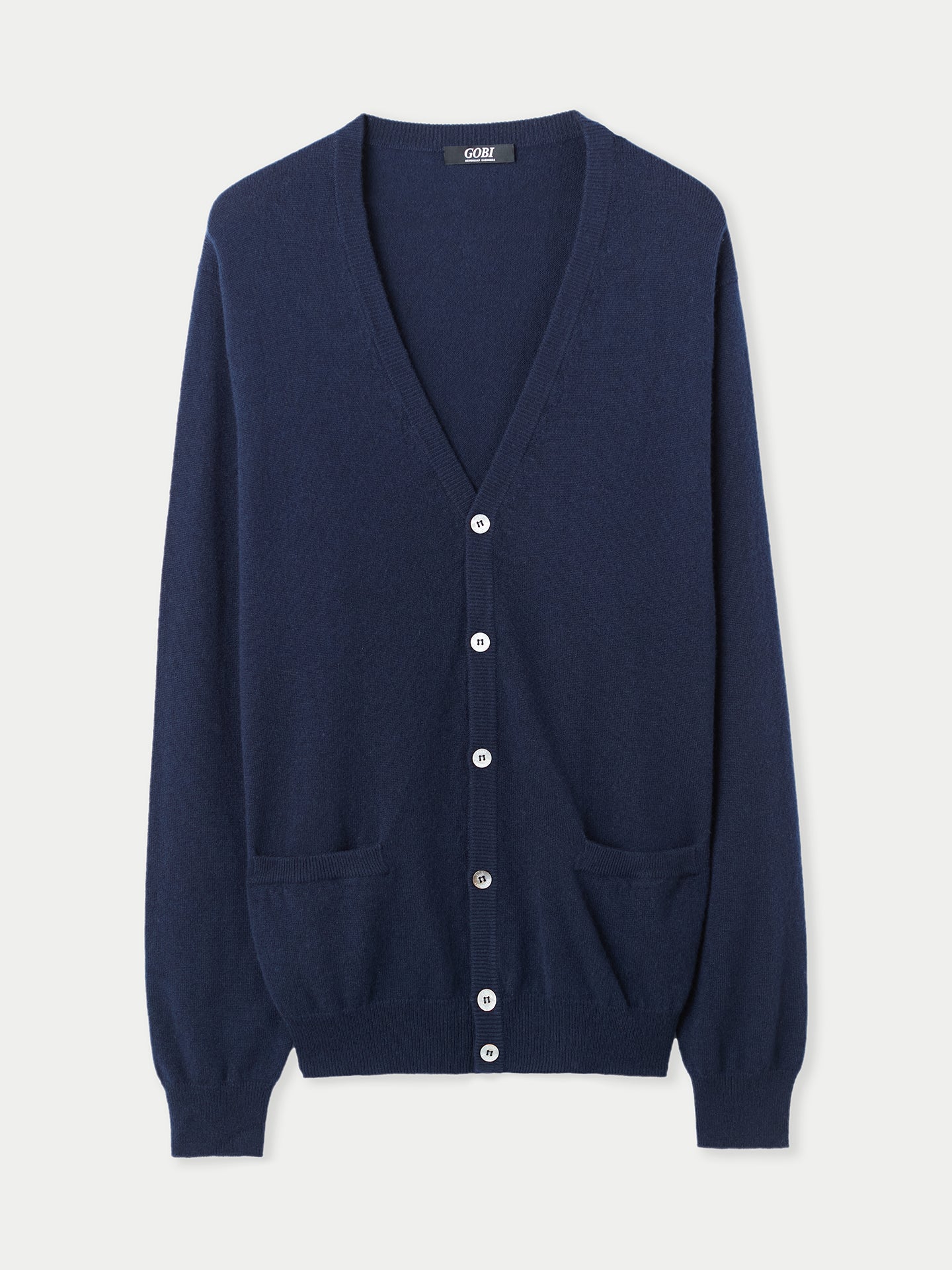 Cardigan a col V en Cachemire pour hommes Marin - Gobi Cashmere