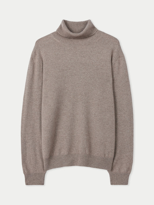 Pull col roulé en cachemire Essential pour hommes Couleur Organique