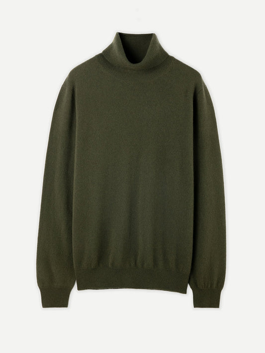 Col roulé homme en cachemire pour hommes Vert - Gobi Cashmere
