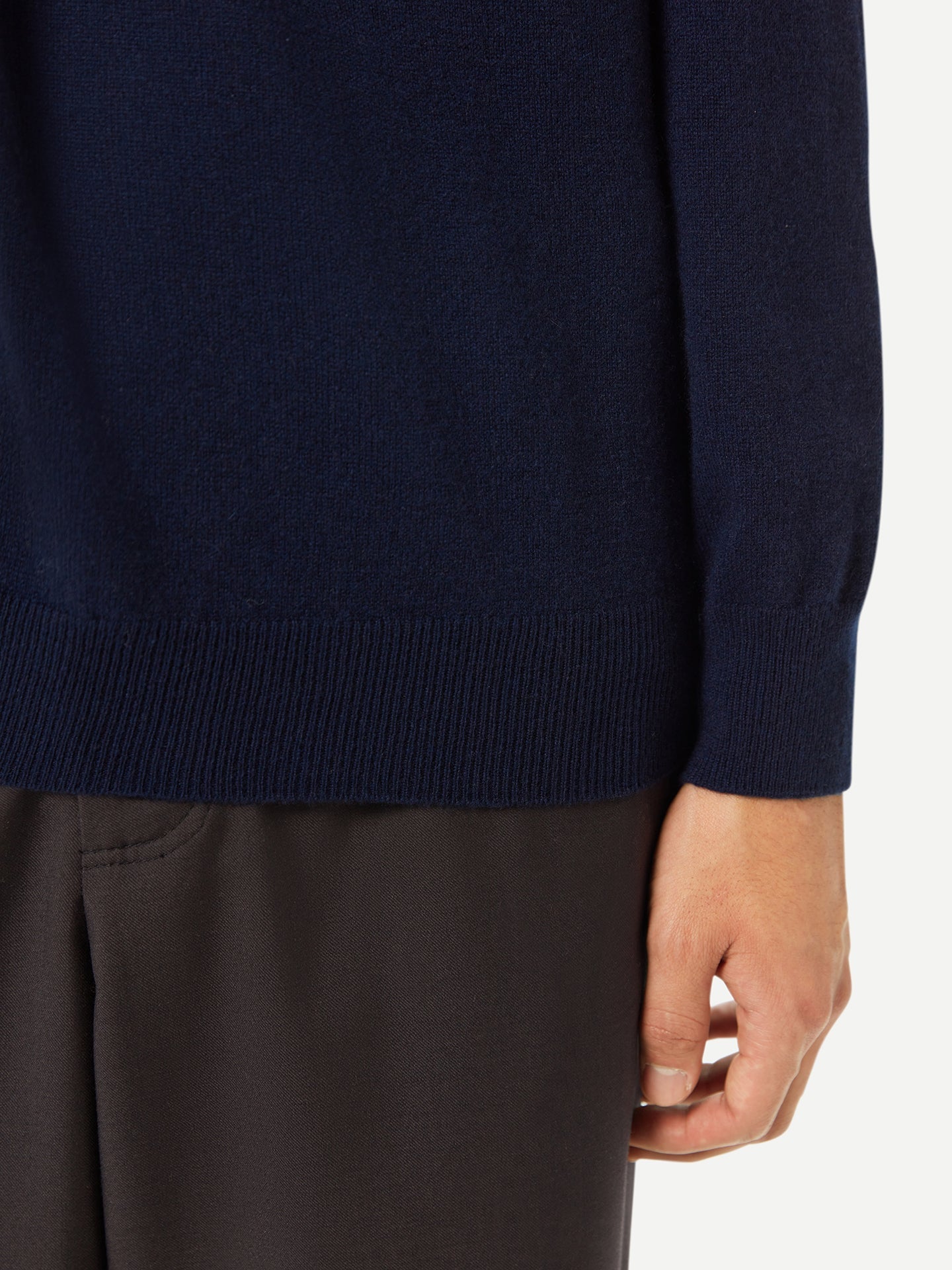 Pull col polo en Cachemire pour hommes Marin - Gobi Cashmere