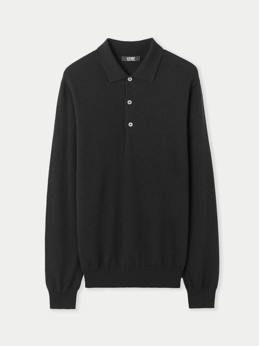 Pull col polo en cachemire Essential pour hommes