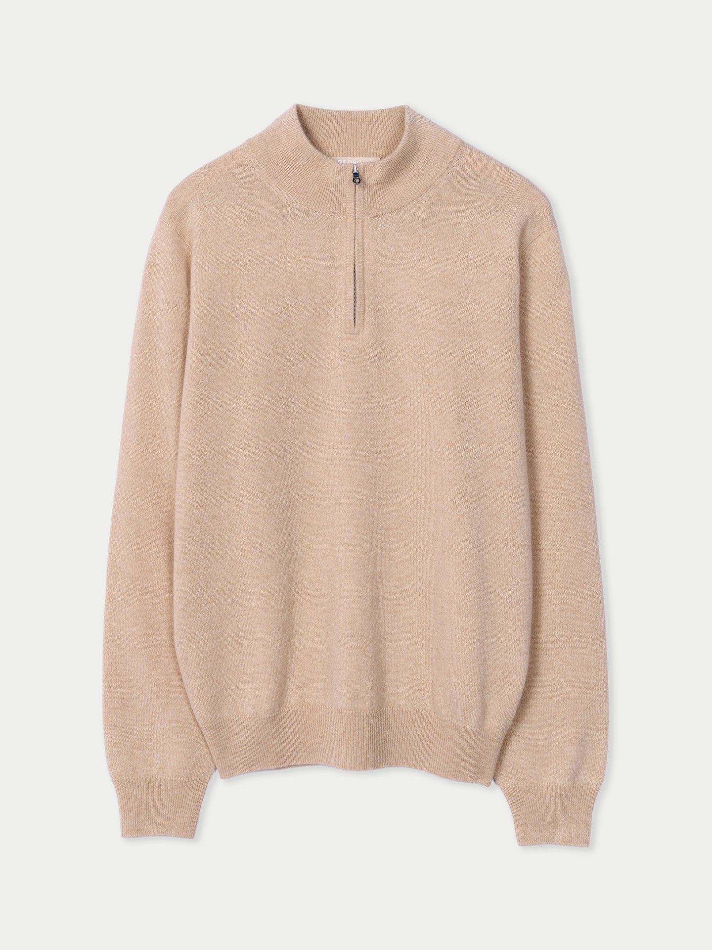 Pull polo demi en cachemire Essential pour hommes Couleur Organique