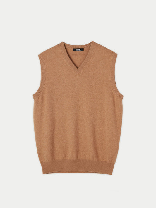 Gilet en cachemire pour homme couleur Marron - Gobi Cashmere
