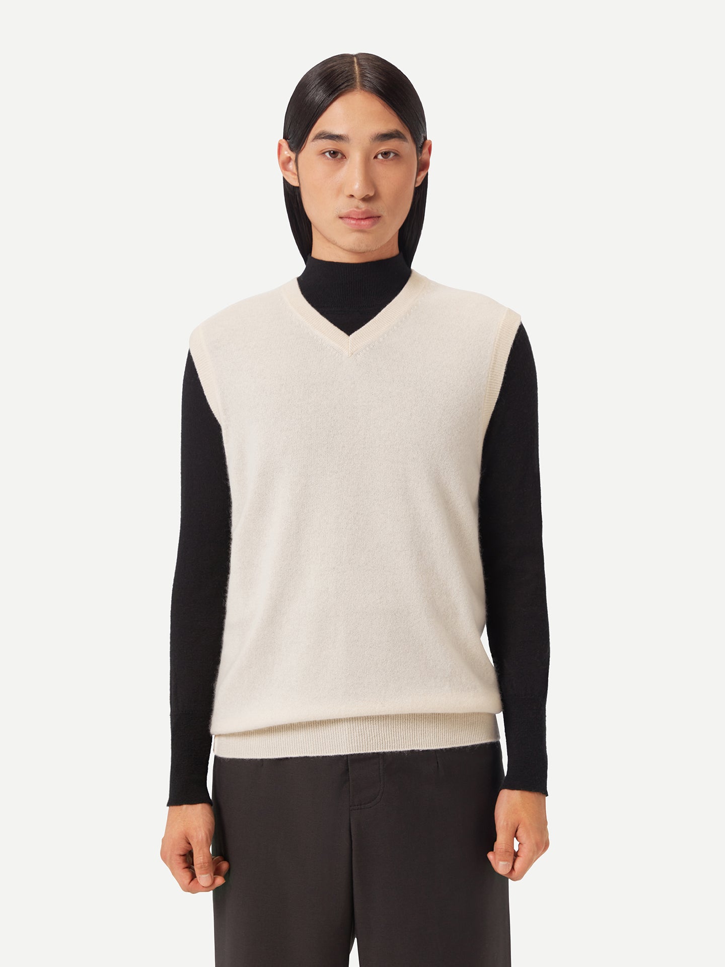 Gilet en cachemire pour homme couleur Blanc - Gobi Cashmere