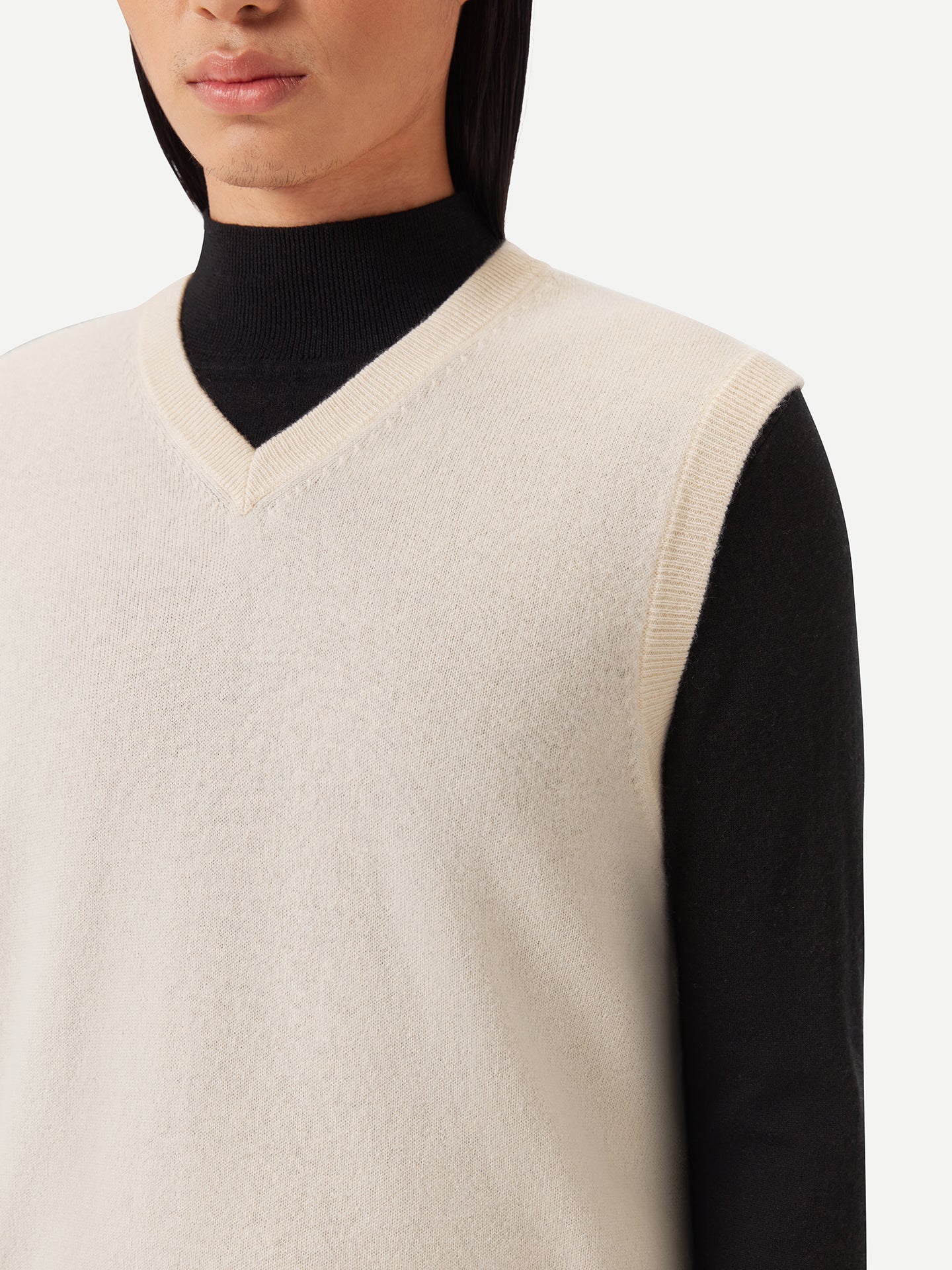 Gilet en cachemire pour homme couleur Blanc - Gobi Cashmere