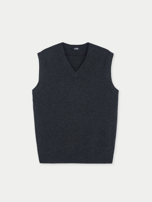 Gilet en cachemire pour homme couleur Gris - Gobi Cashmere