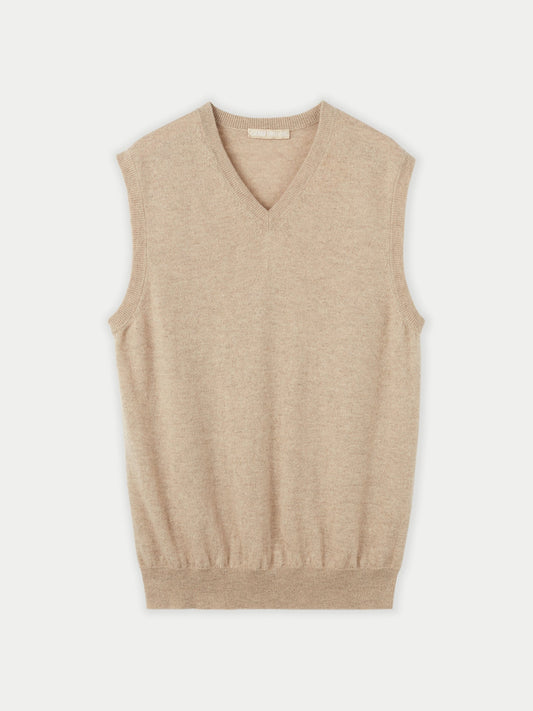 Gilet en cachemire pour homme couleur Taupe - Gobi Cashmere