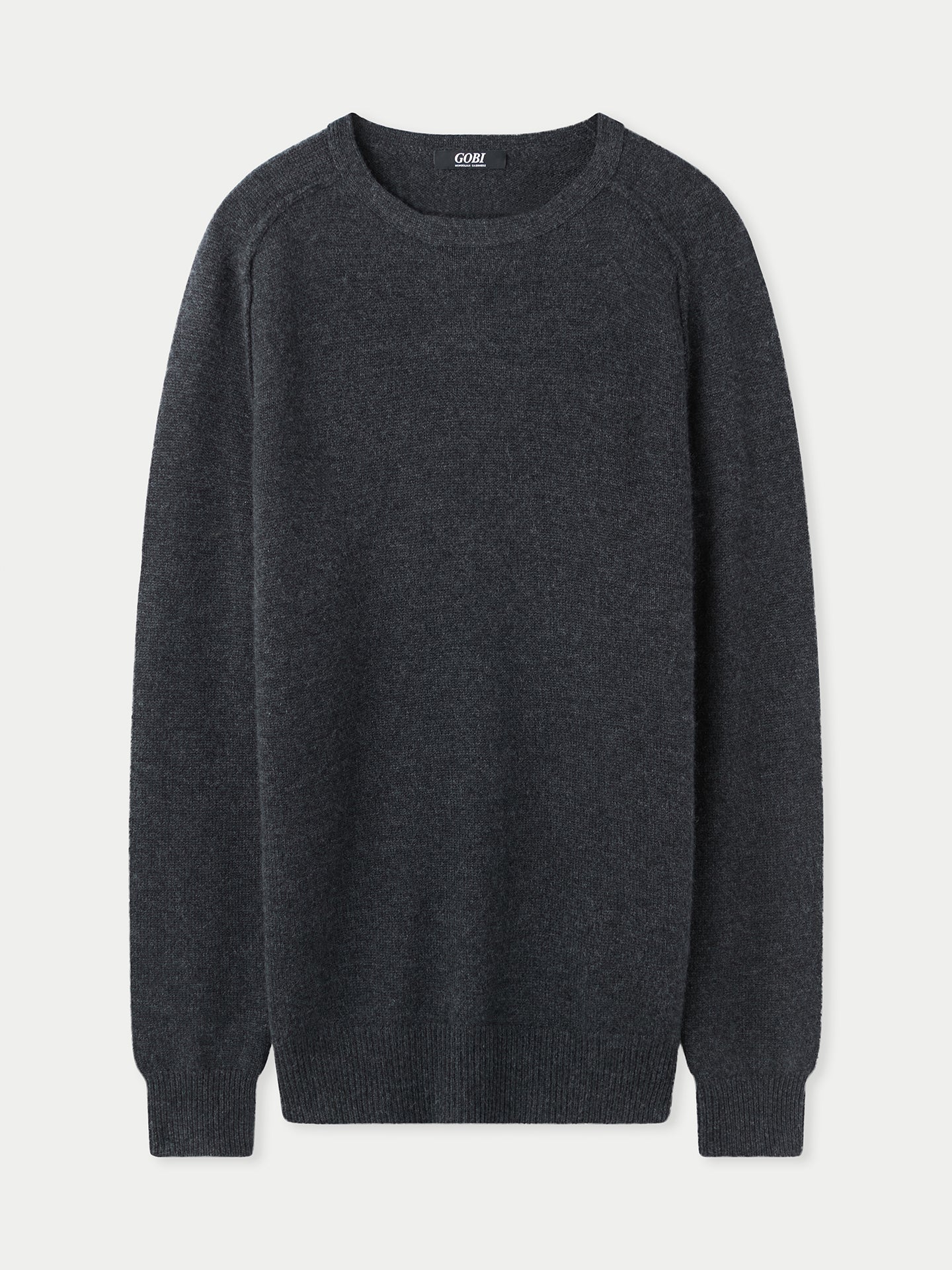 Pull ras du cou Mouliné Gris - Gobi Cashmere
