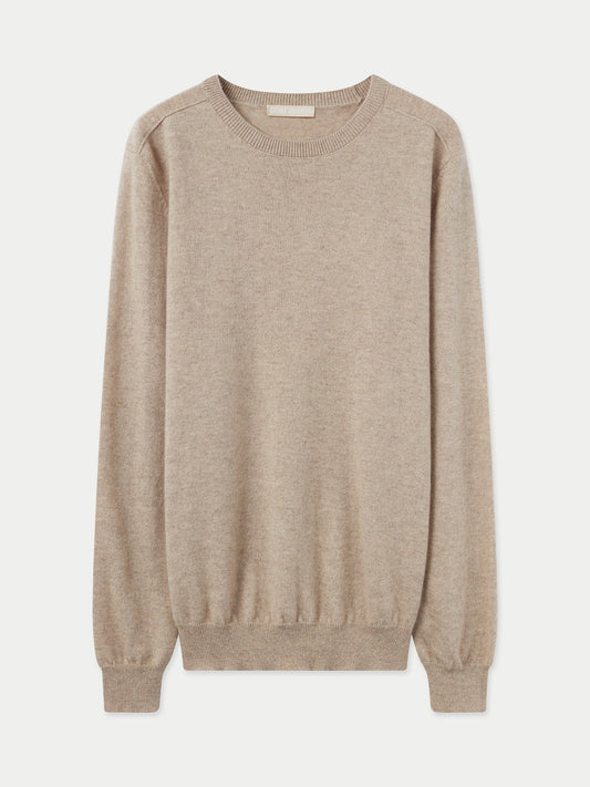 GOBI Cashmere Pull à col ras du cou Giorgio Spina Taupe - Gobi Cashmere