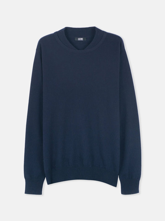 Pull double en cachemire de haute avec encolure | GOBI 