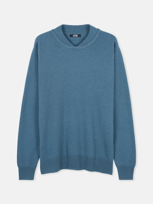 Pull double en cachemire de haute avec encolure | GOBI 