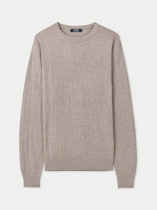 Pull léger en cachemire de soie texturé