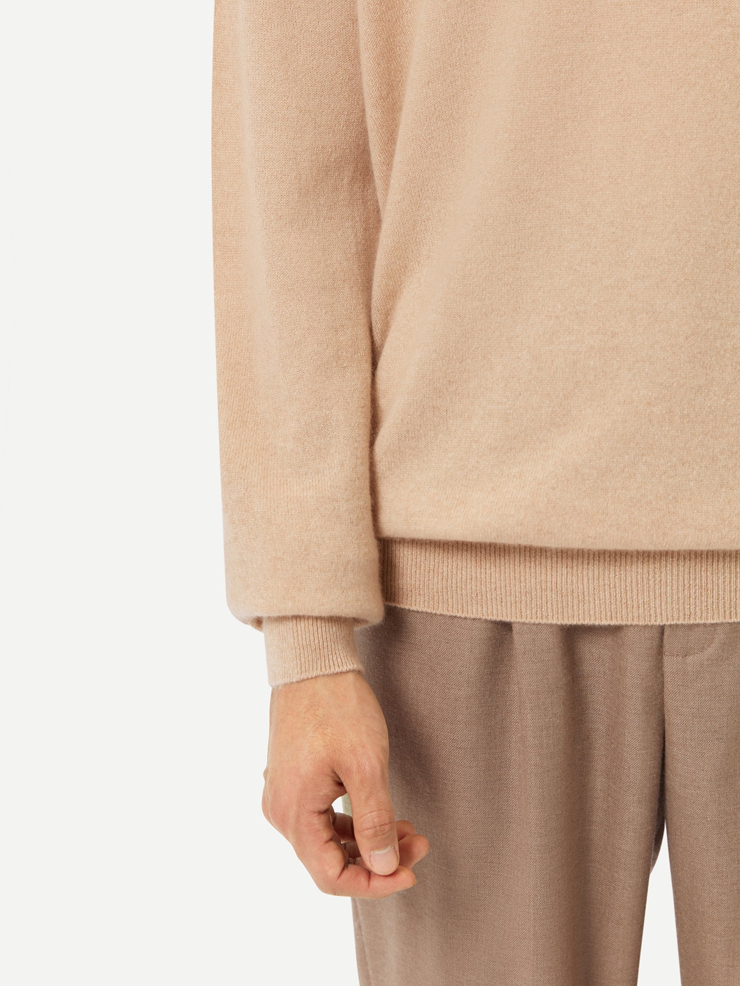 Col haut homme en cachemire Taupe - Gobi Cashmere