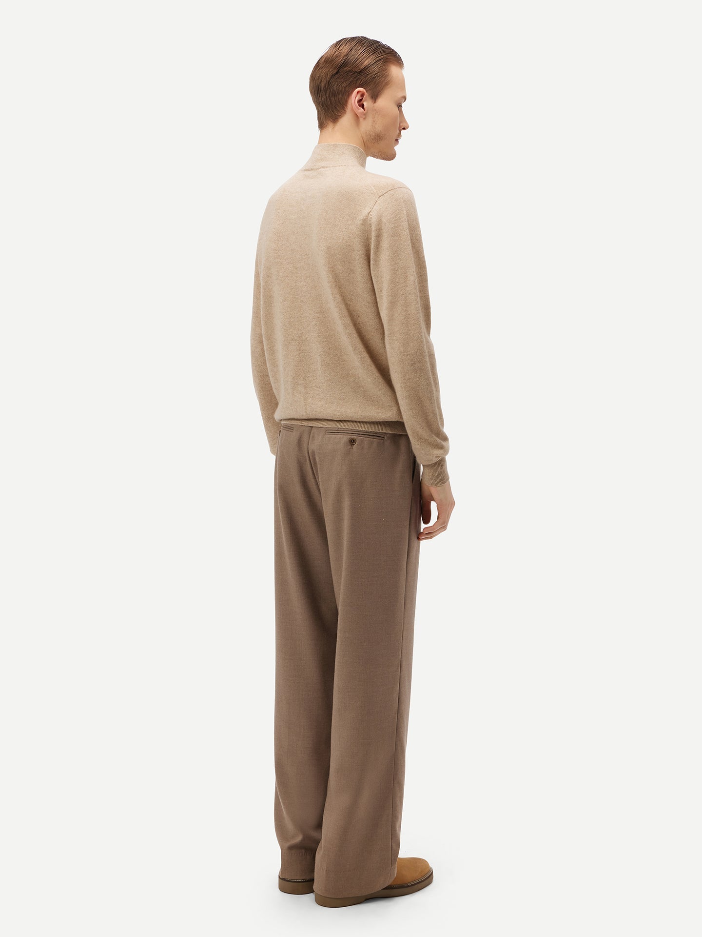 Col haut homme en cachemire Taupe - Gobi Cashmere