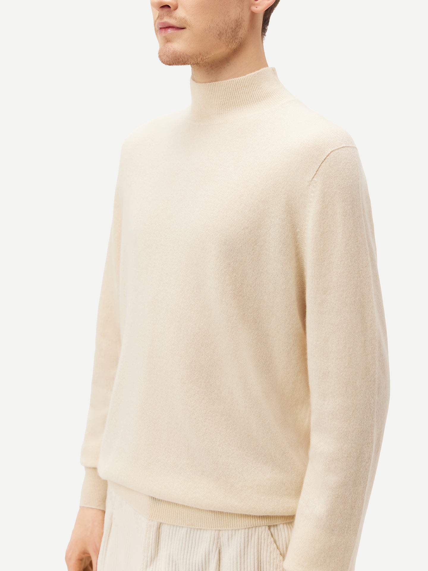 Col haut homme en cachemire Blanc - Gobi Cashmere
