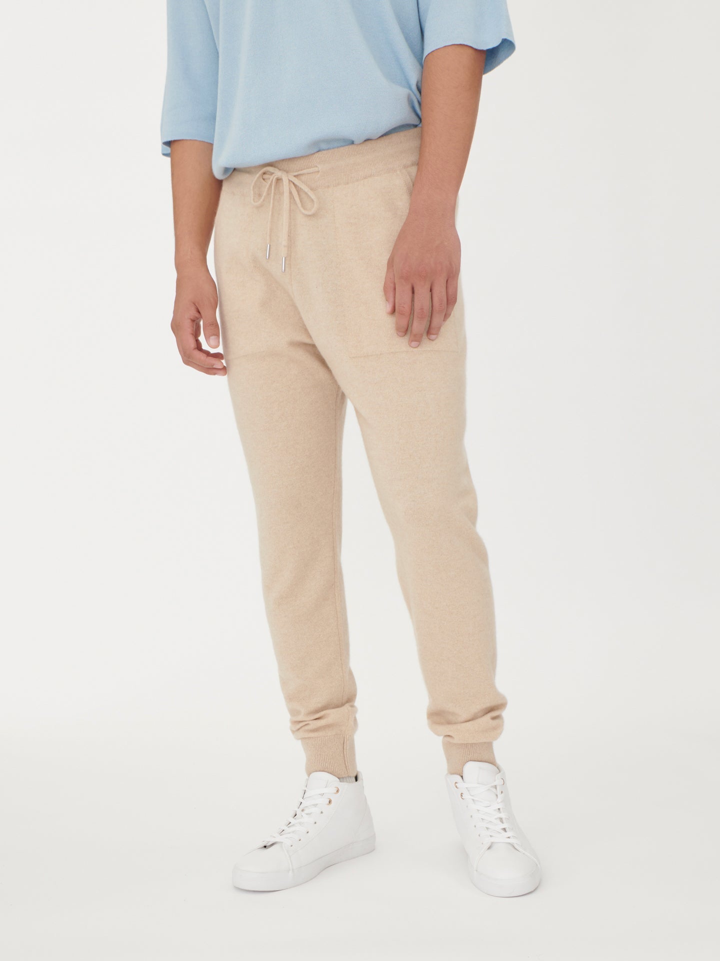 Jogger homme en cachemire Taupe - Gobi Cashmere