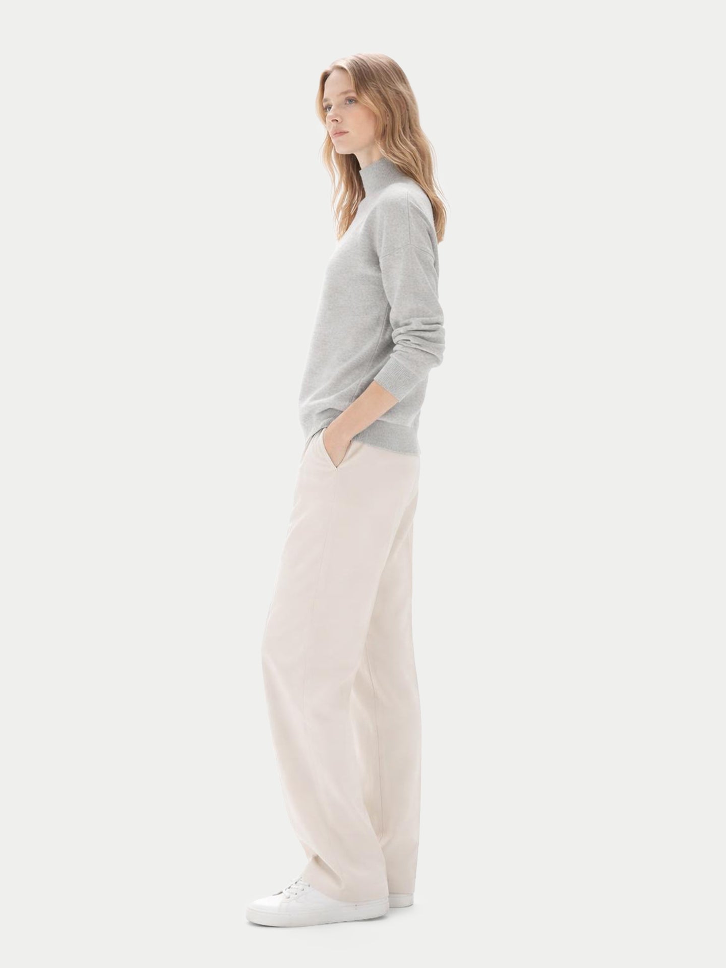 Pull col haut en cachemire Essential pour femmes