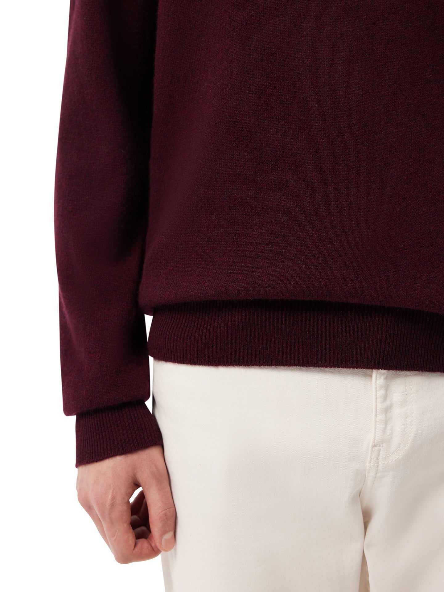 Men's Cashmere Polo Sweater Zinfandel - Gobi Cashmere