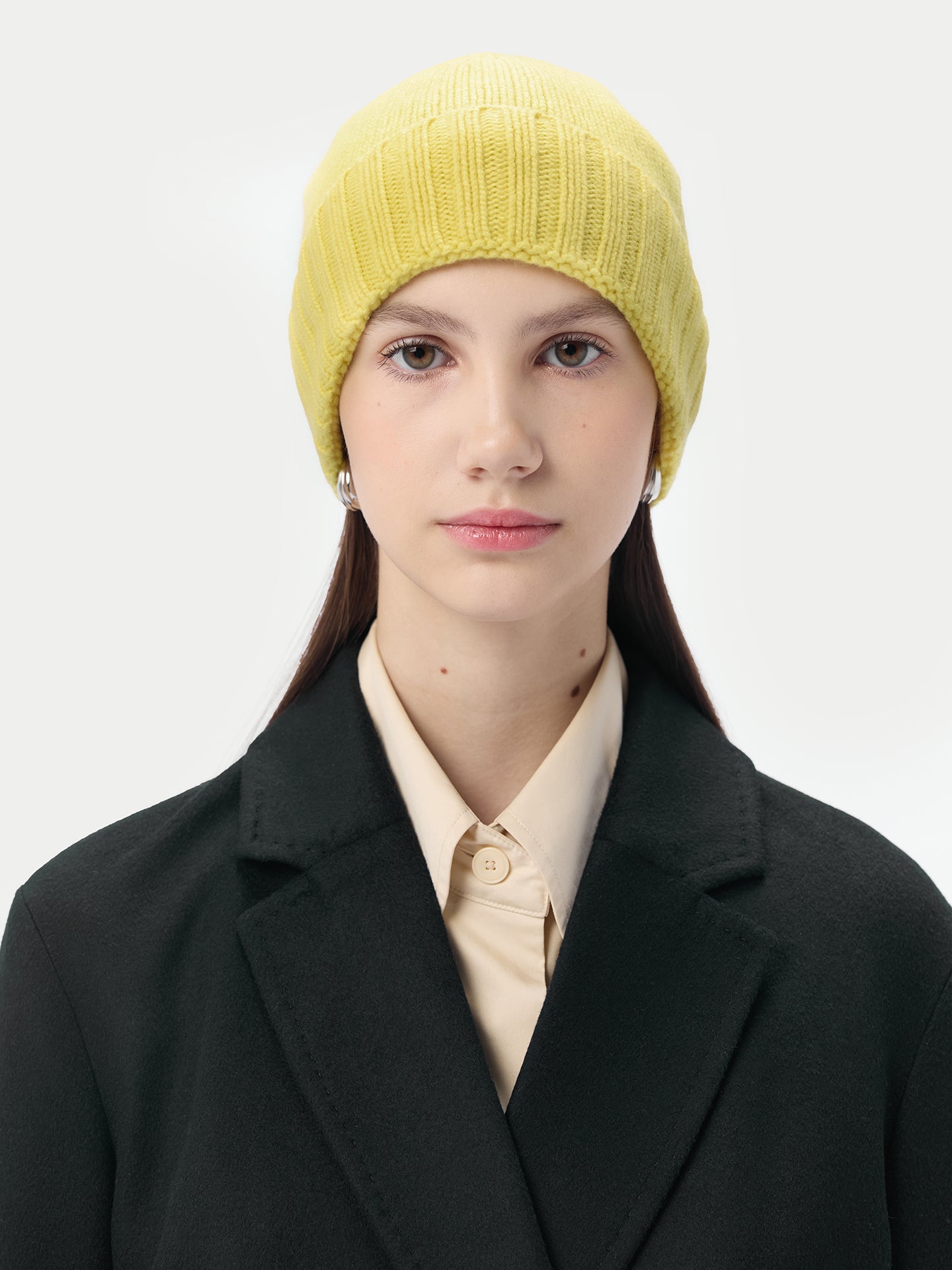 Bonnet en tricot côtelé en cachemire pour femme - Gobi Cashmere