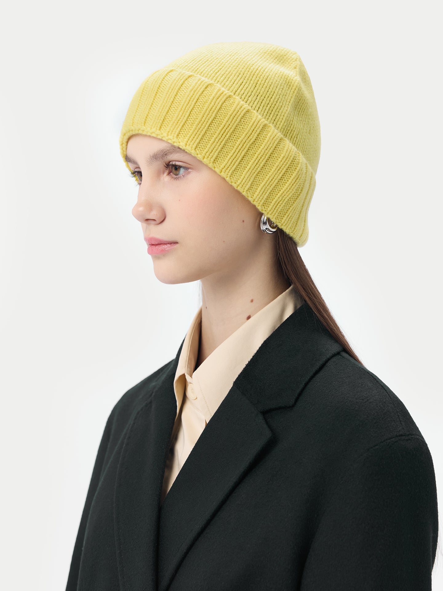 Bonnet en tricot côtelé en cachemire pour femme - Gobi Cashmere
