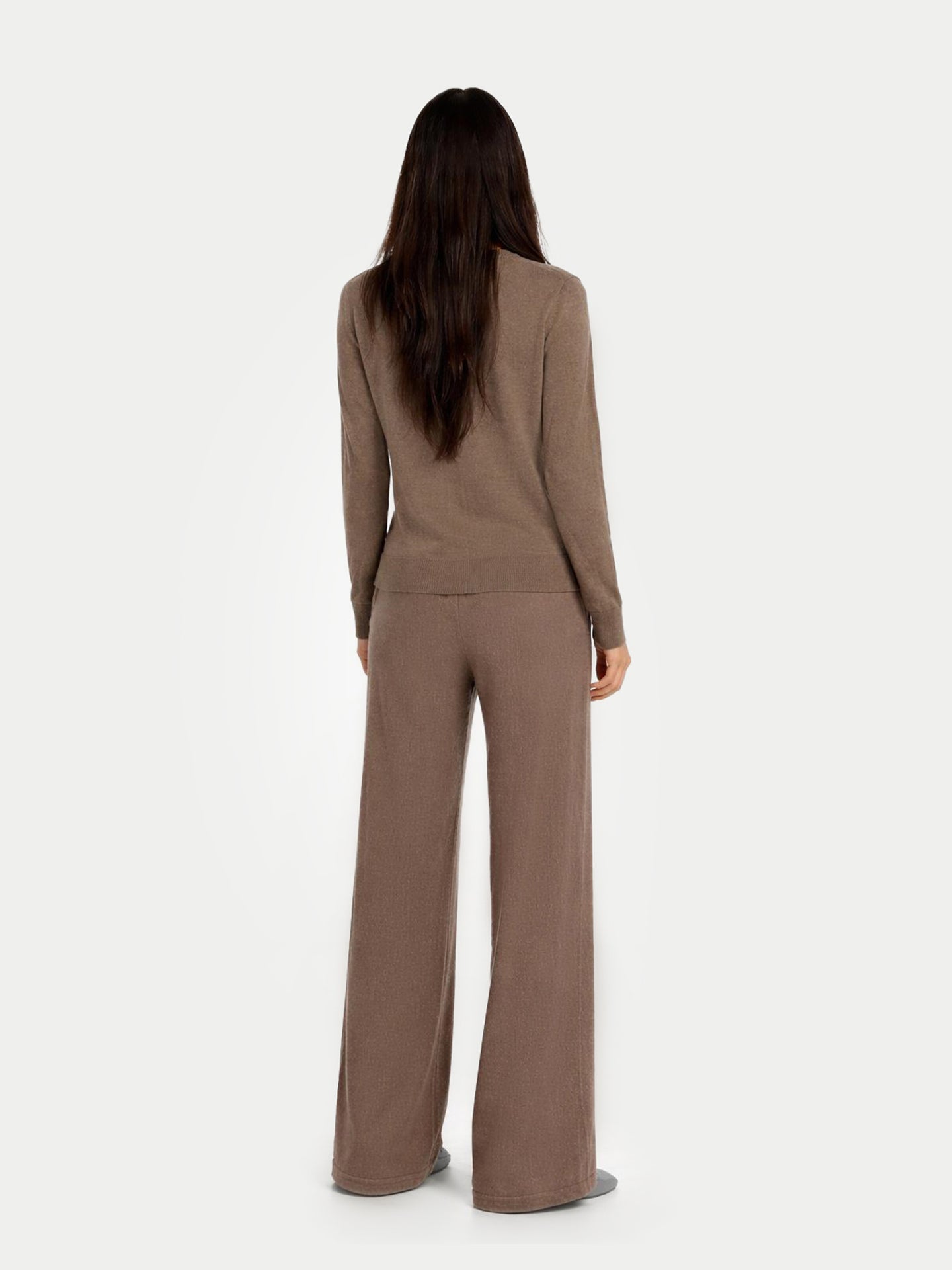 Pantalon large en cachemire Couleur Organique
