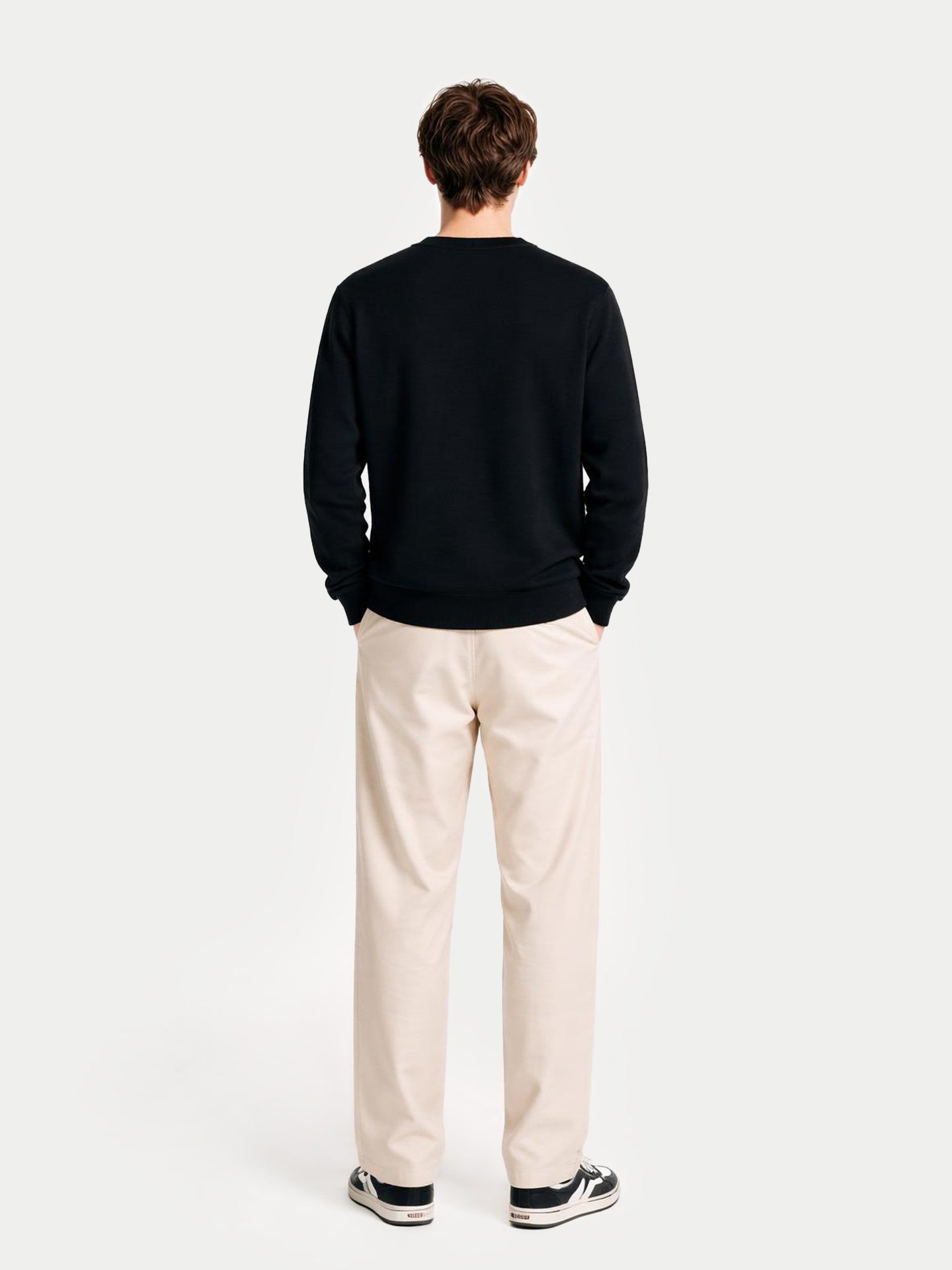 Pull col rond en cachemire Essential pour hommes