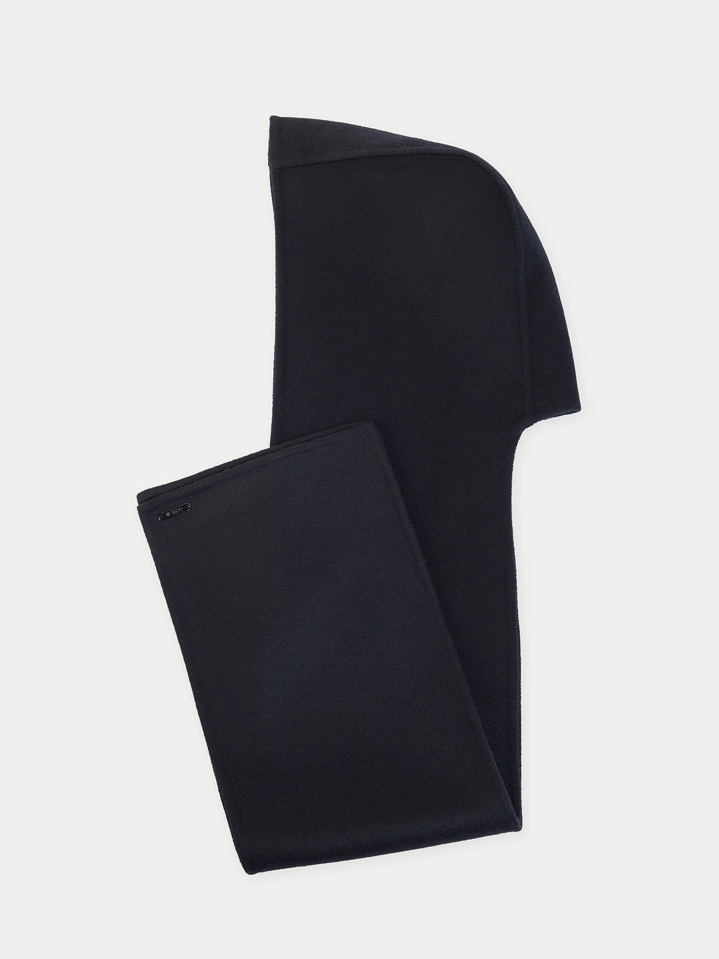 Étole à capuche en cachemire unisexe couleur noir | GOBI Cashmere