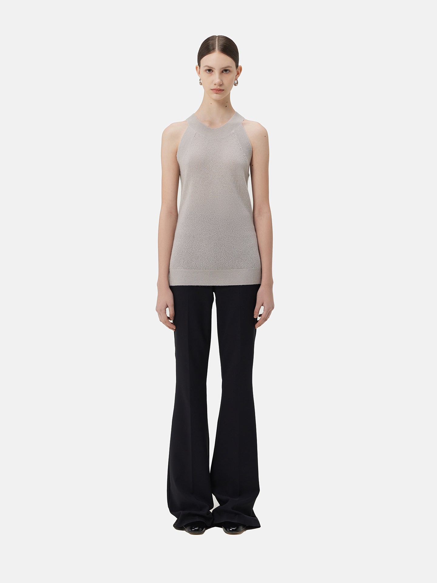 Top sans manches en cachemire luxueux Gris | GOBI Cashmere
