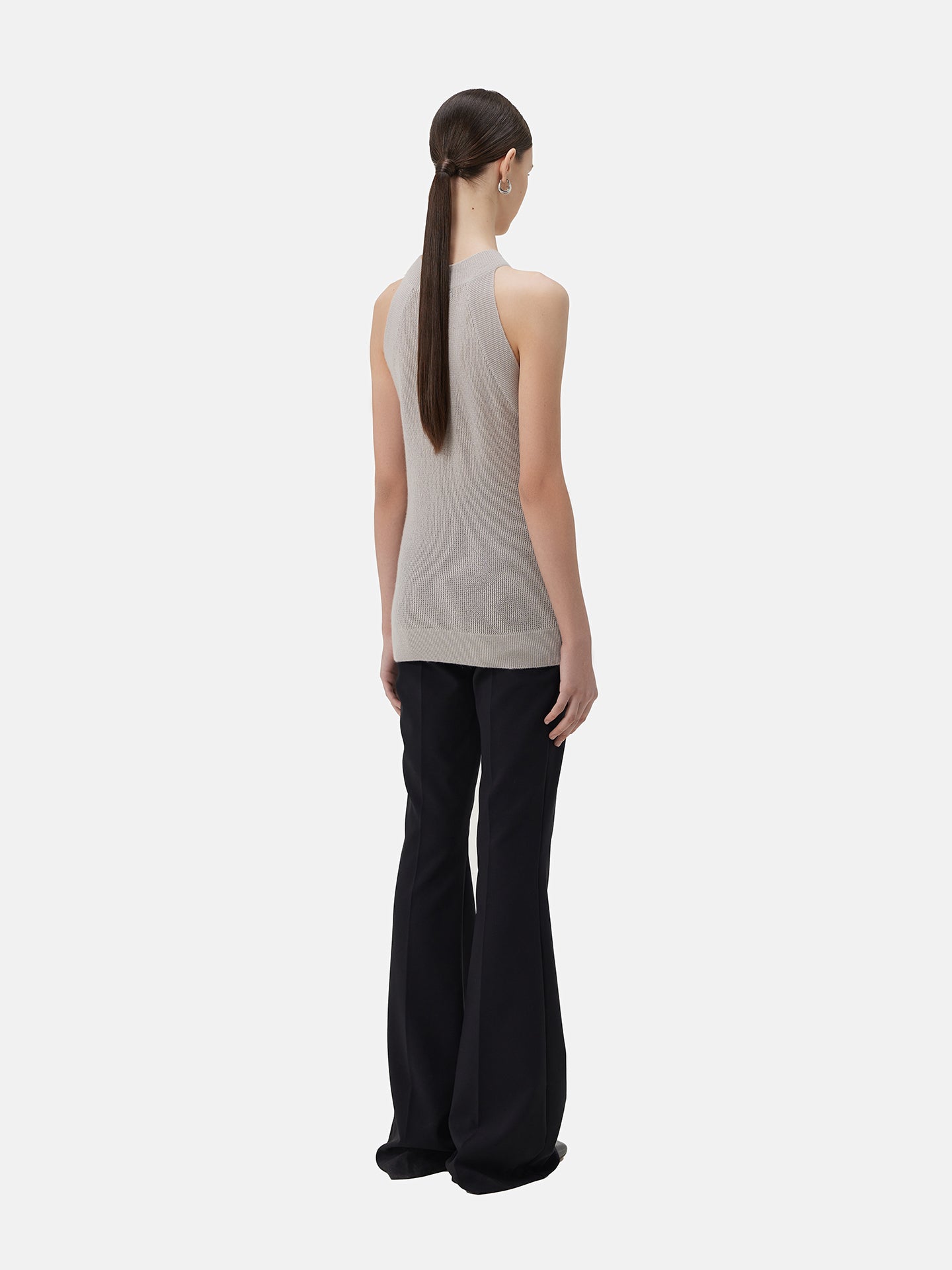 Top sans manches en cachemire luxueux Gris | GOBI Cashmere