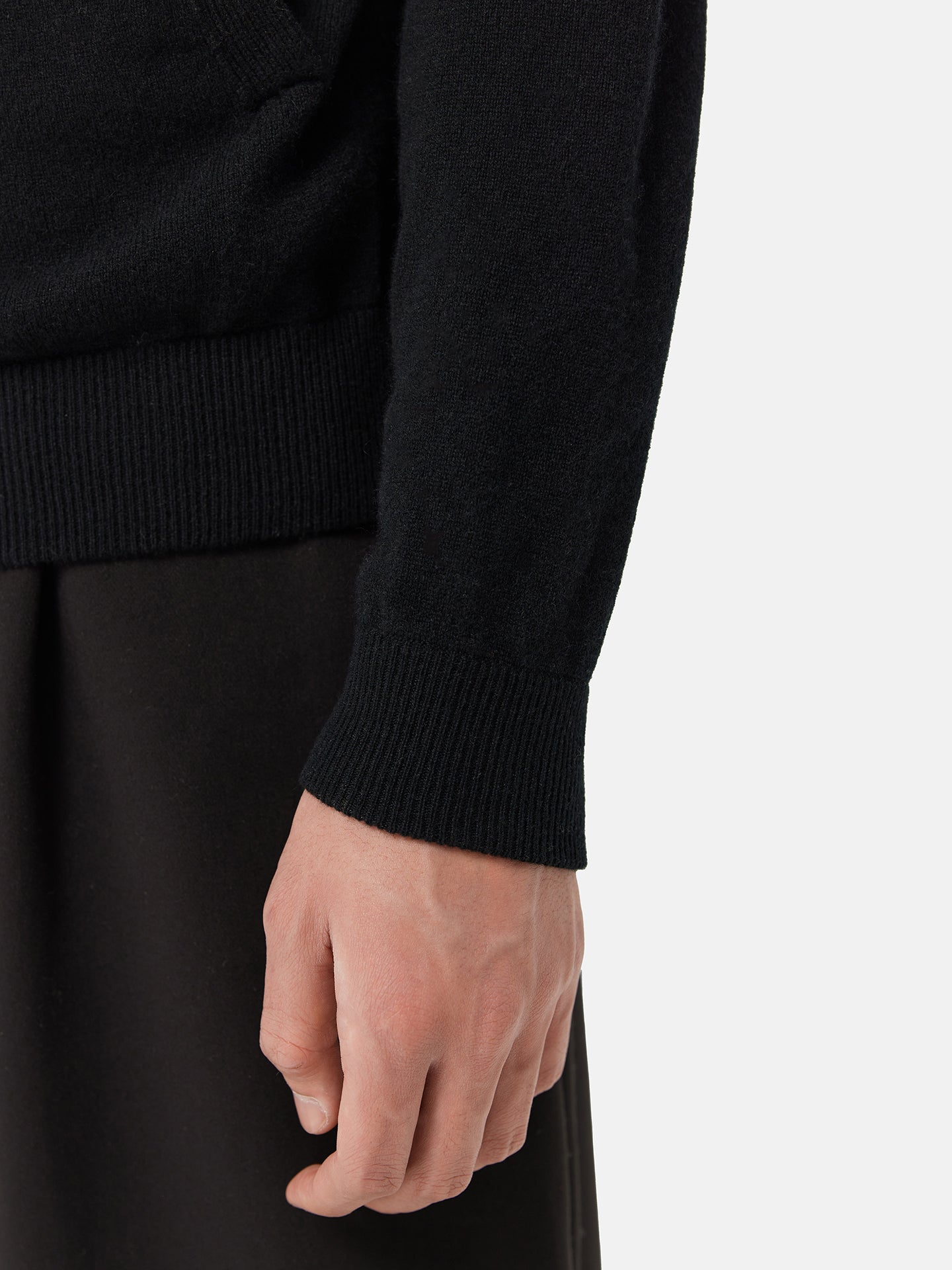 Bomber jacket en cachemire authentique Noir | GOBI Cashmere