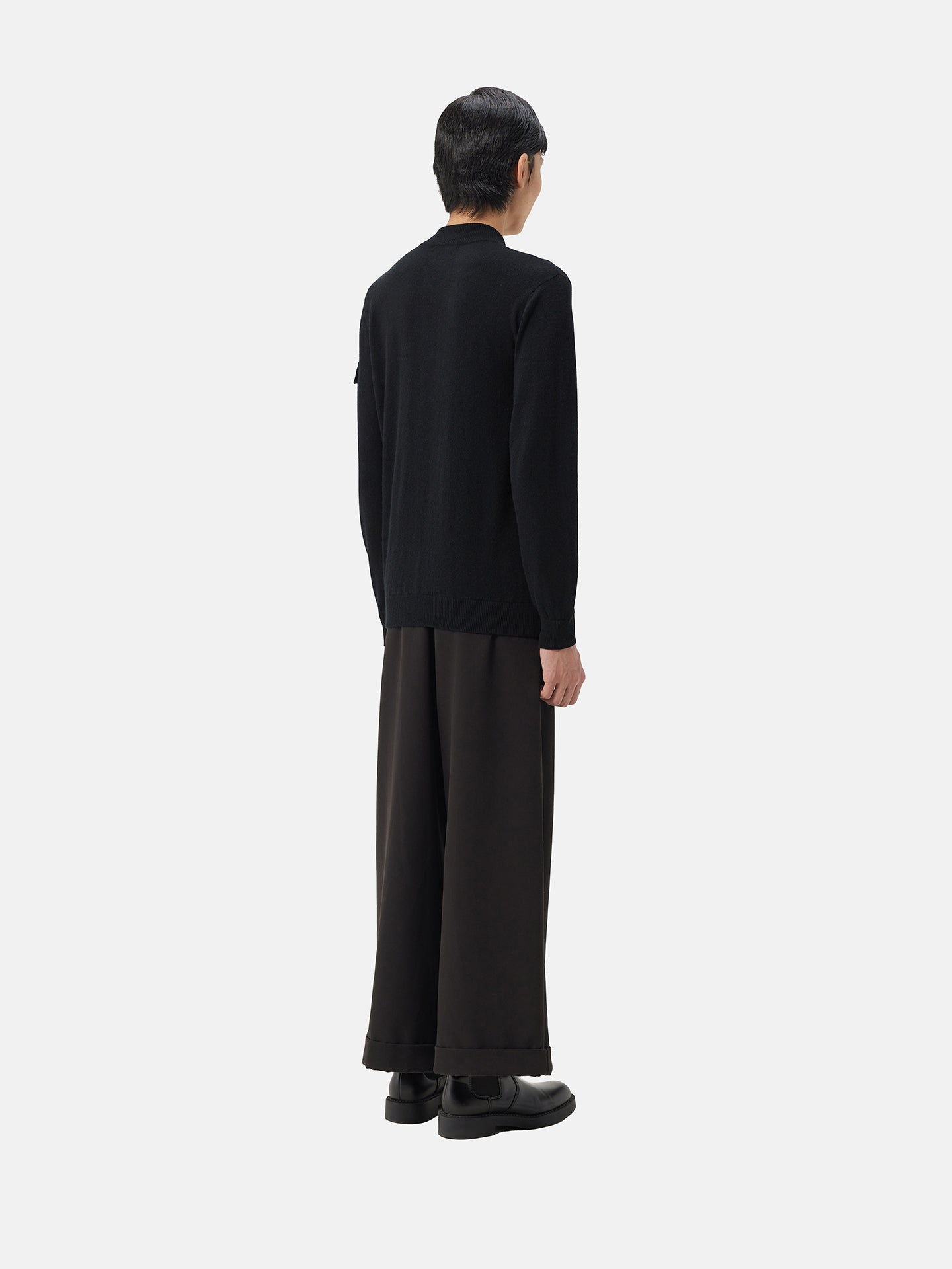 Bomber jacket en cachemire authentique Noir | GOBI Cashmere