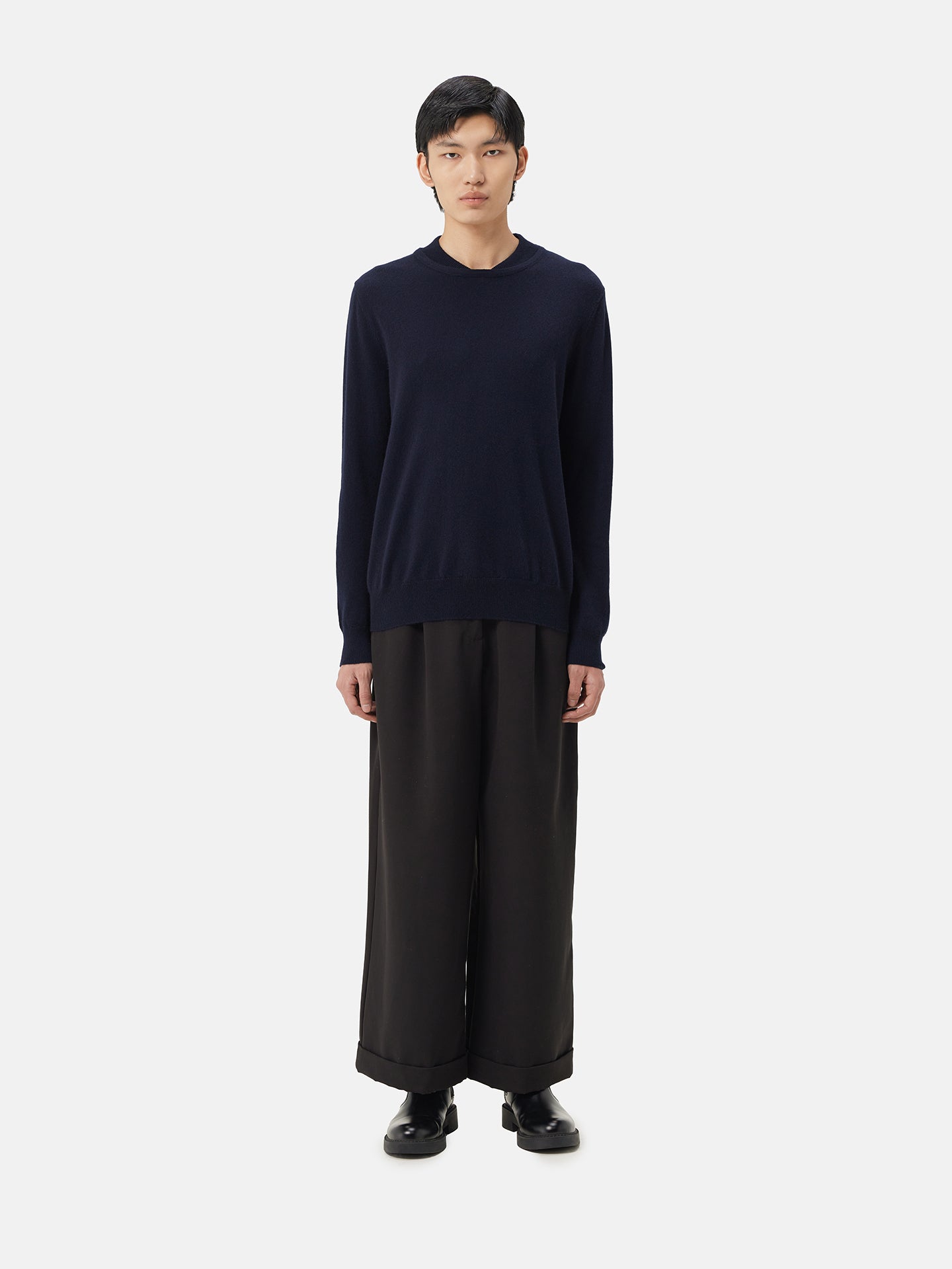 Pull double en cachemire de haute avec encolure | GOBI 