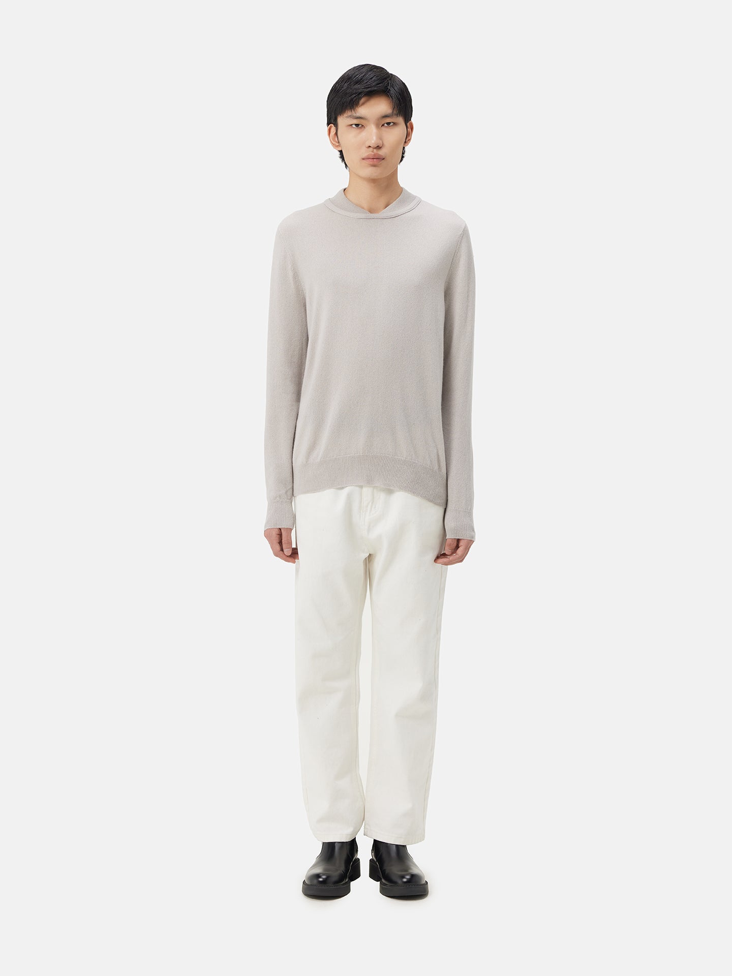Pull double en cachemire de haute avec encolure | GOBI 