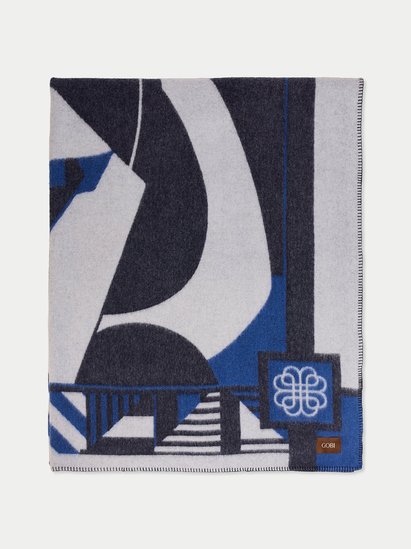 Plaid cachemire jacquard cheval | GOBI Cashmere