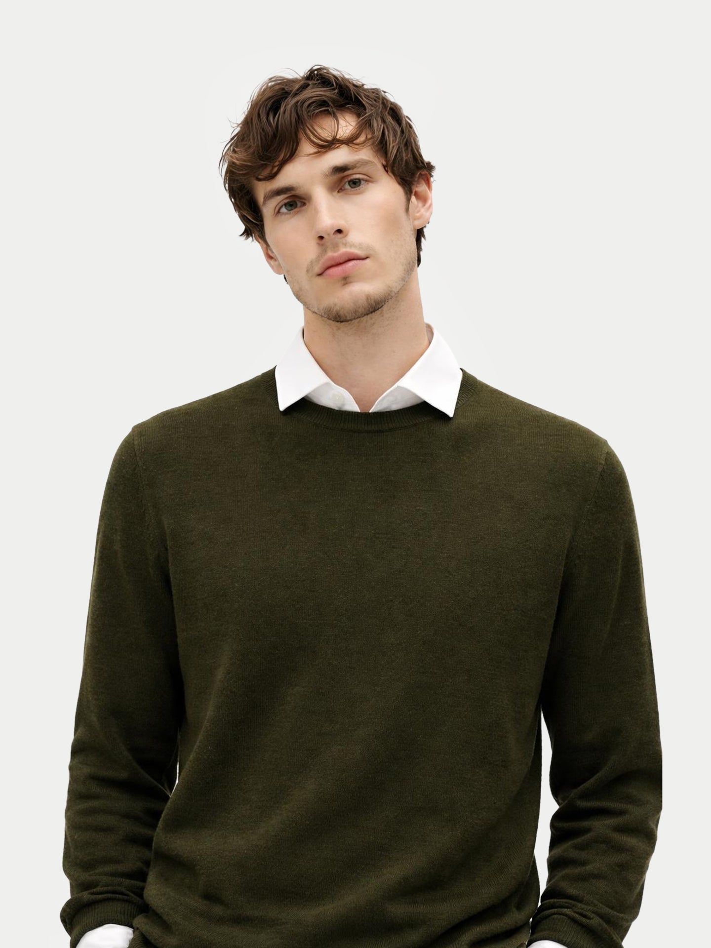 Pull col rond en cachemire Essential pour hommes