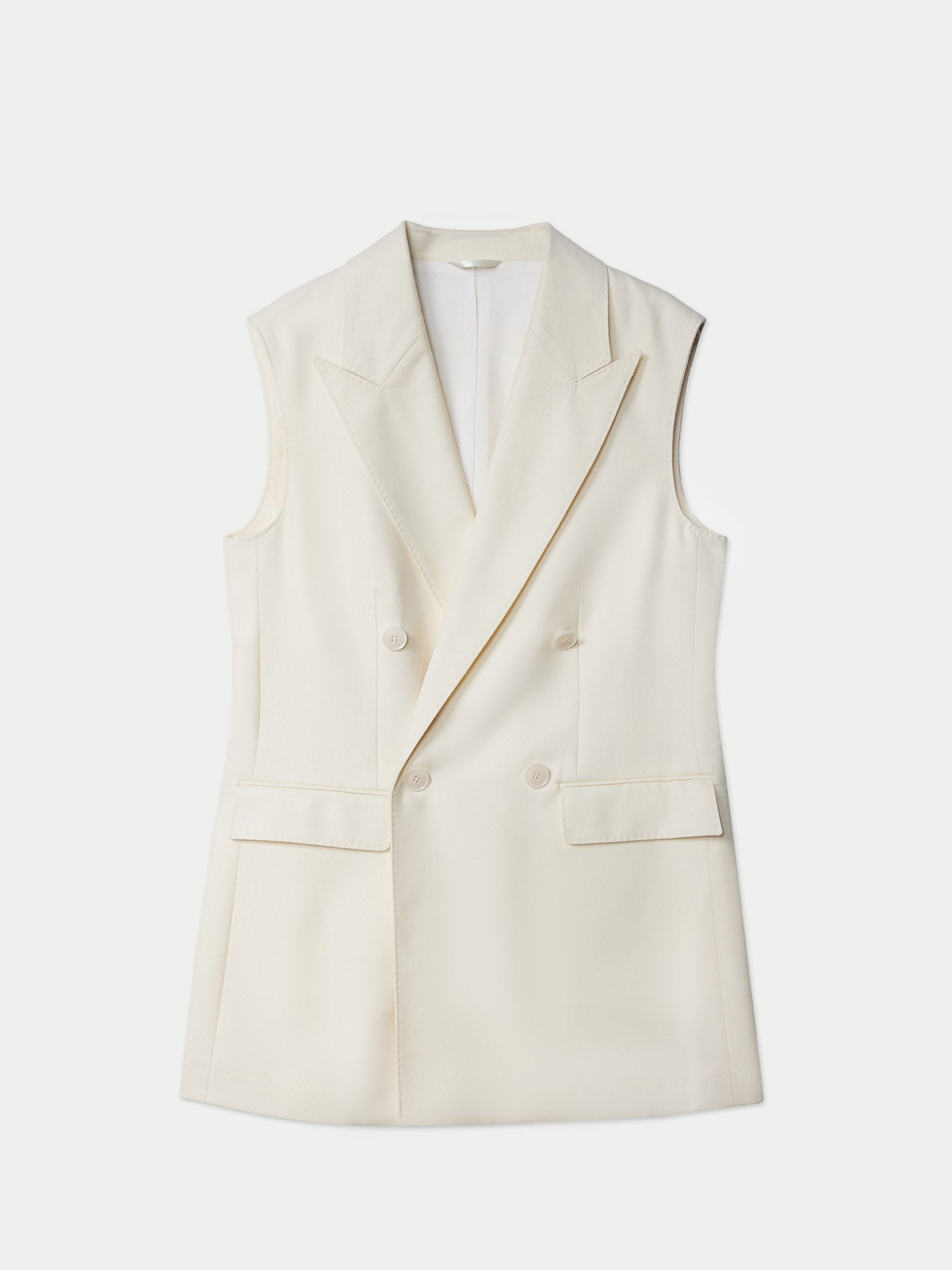 Gilet homme en cachemire, boutonnage croisé Couleur Organique