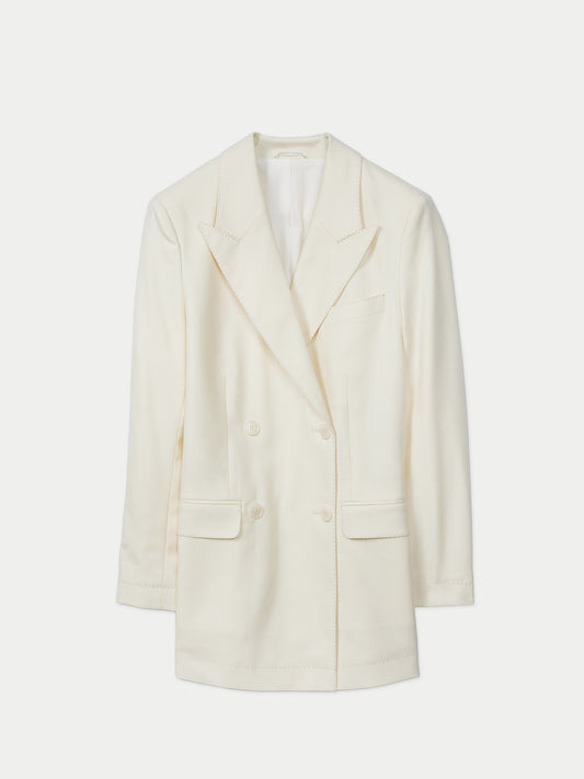 Blazer homme en cachemire, boutonnage croisé Couleur Organique