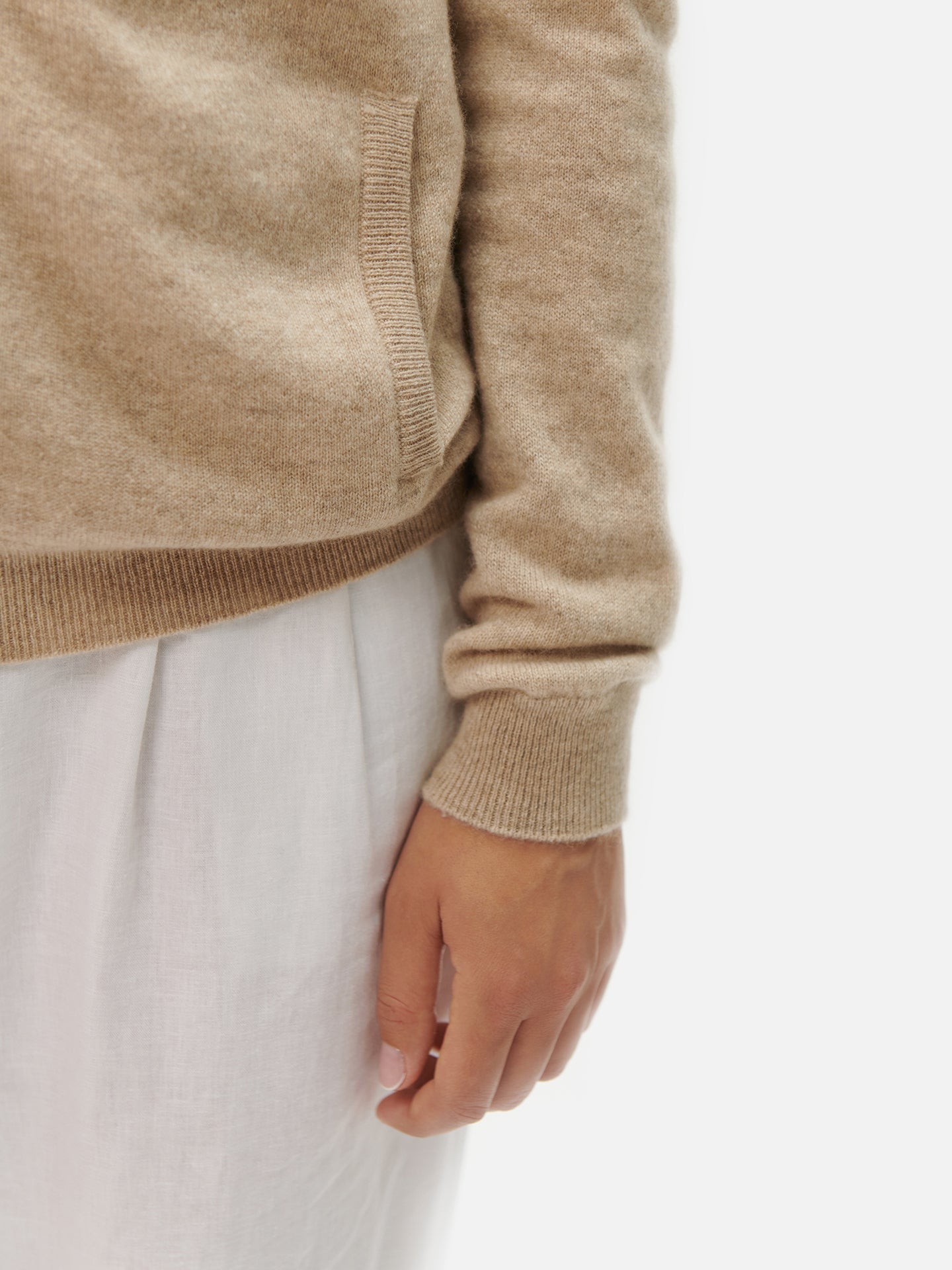 Cardigan zippé  en Cachemire pour femmes Taupe - Gobi Cashmere