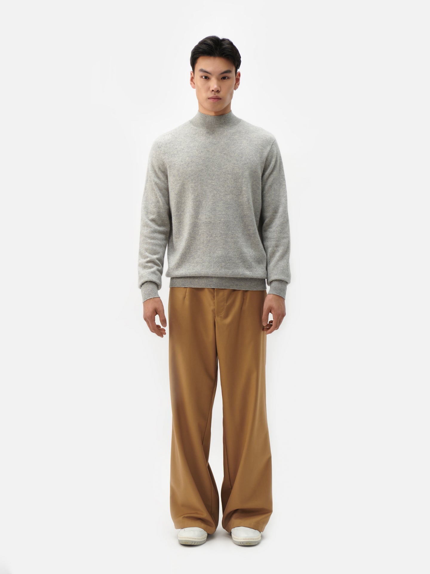 Col haut homme en cachemire gris - Gobi Cashmere