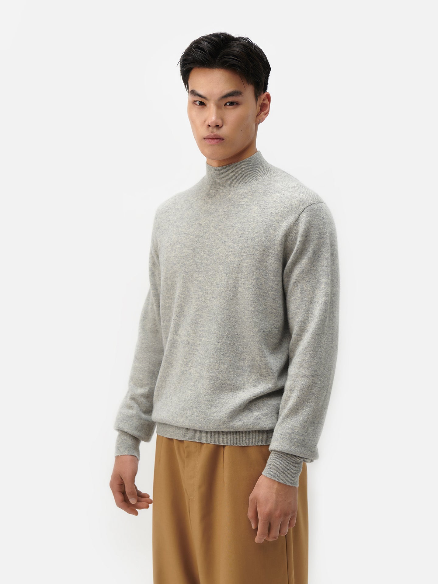 Col haut homme en cachemire gris - Gobi Cashmere