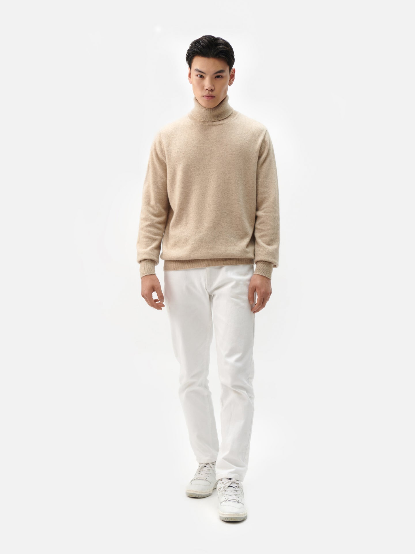 Col roulé homme en cachemire pour hommes  Taupe - Gobi Cashmere