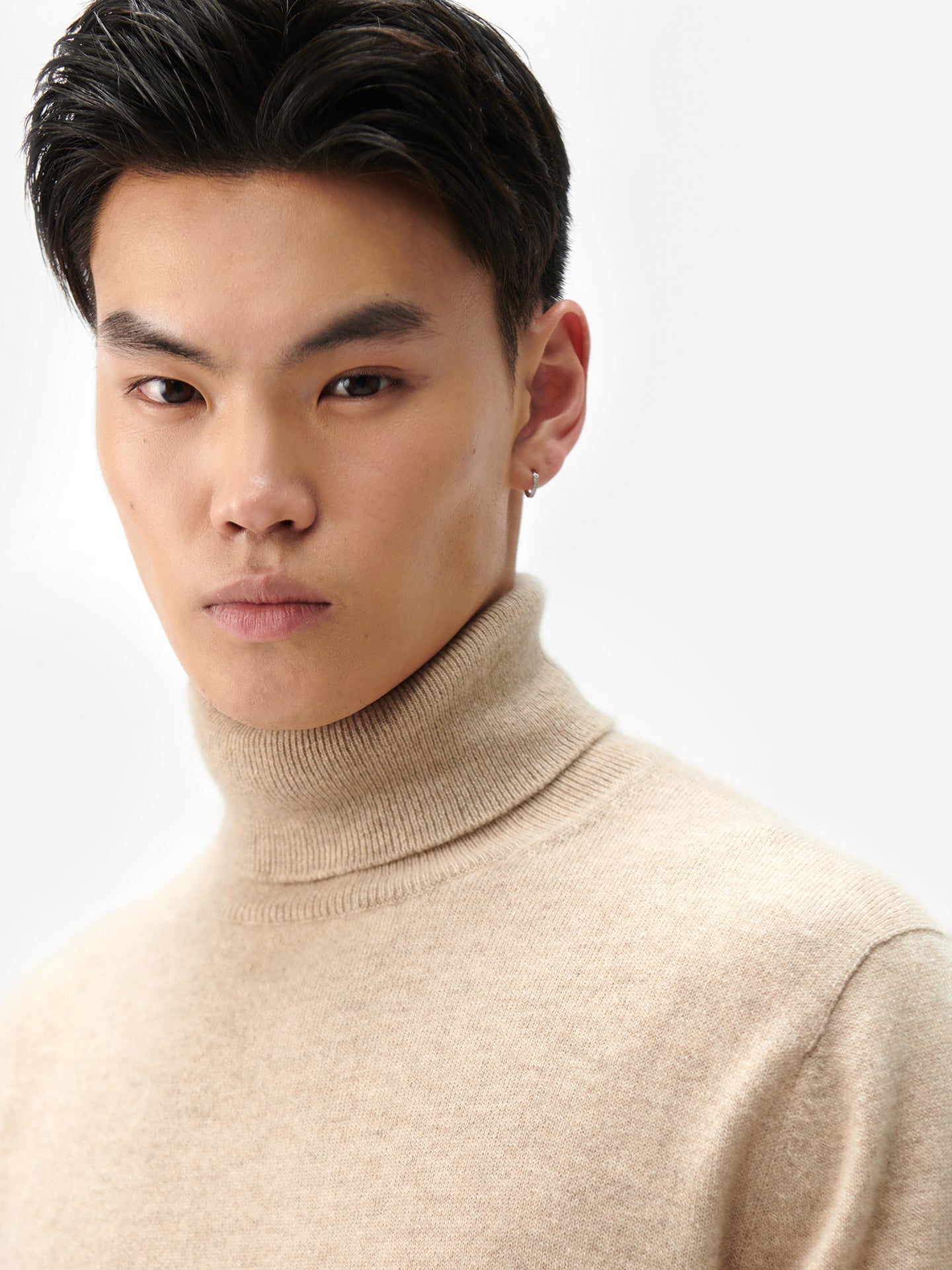 Col roulé homme en cachemire pour hommes  Taupe - Gobi Cashmere