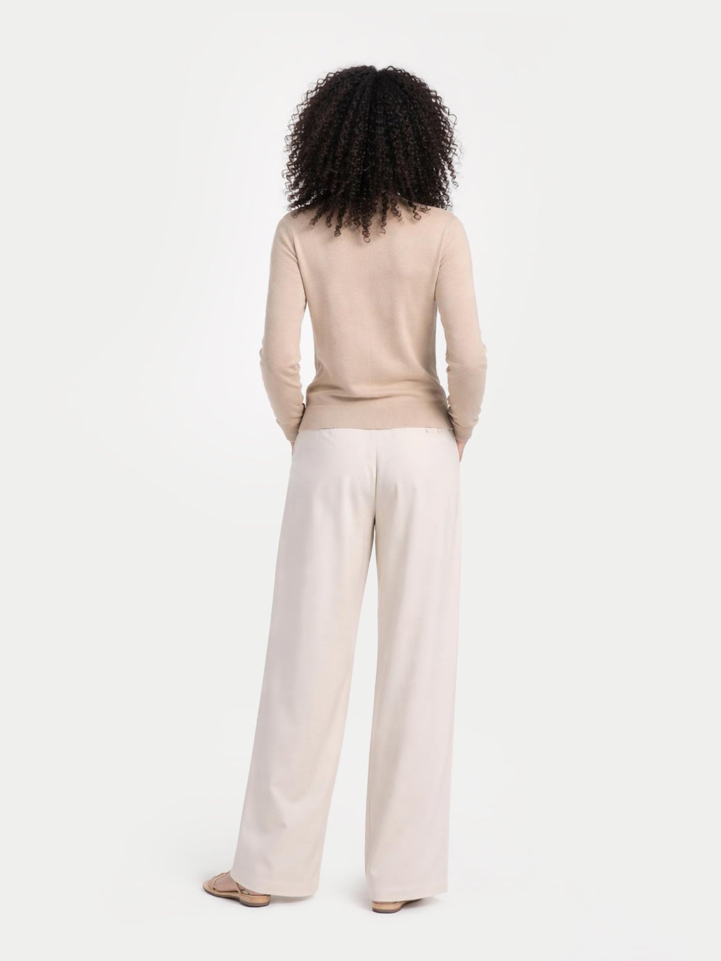 Cardigan zippé en cachemire Essential pour femmes Couleur Organique