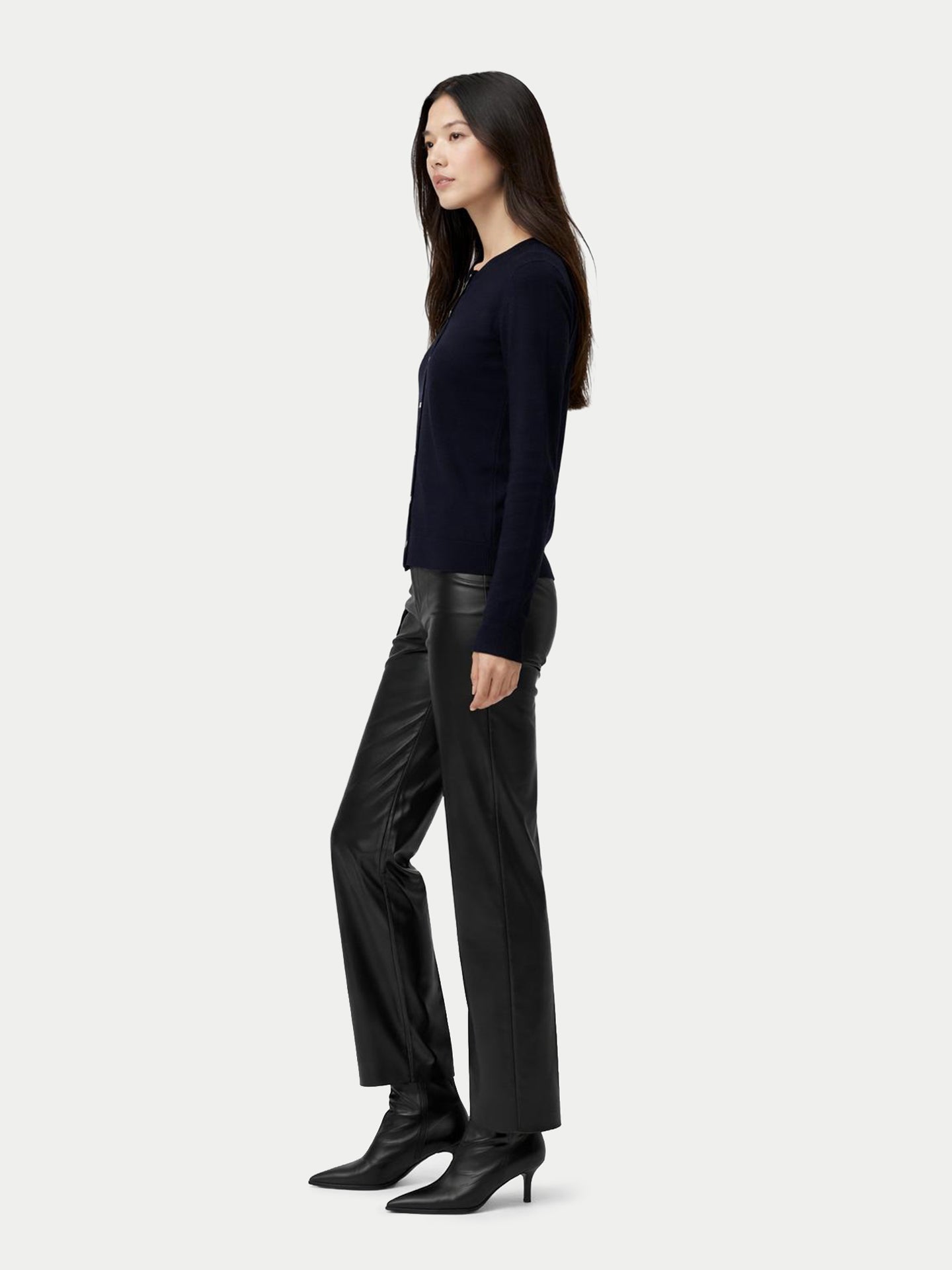 Cardigan col rond en cachemire Essential pour femmes