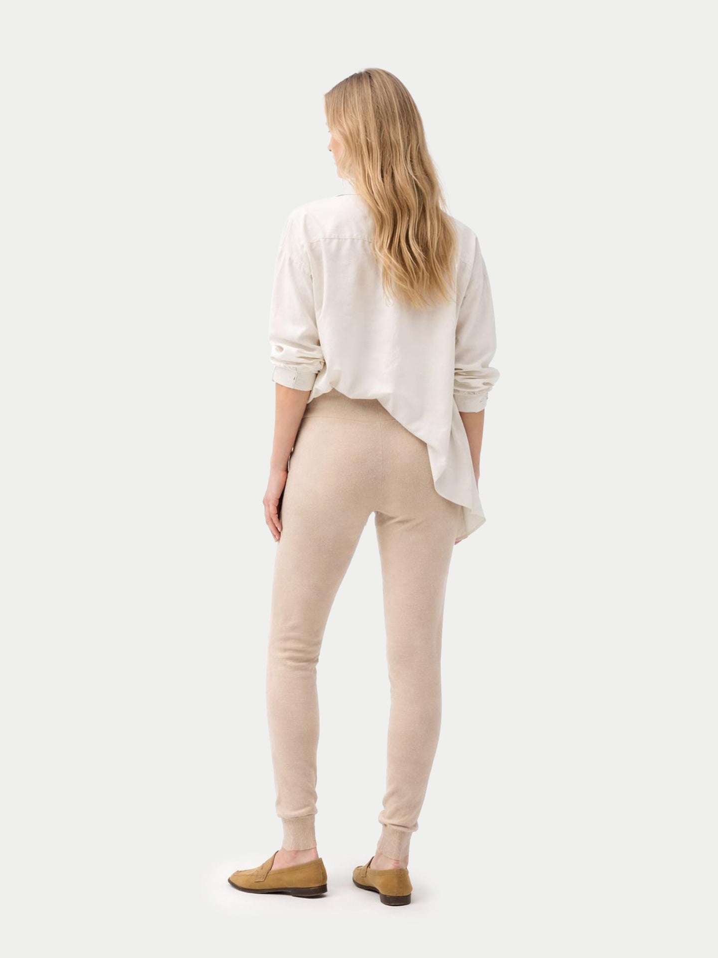 Pantalon de maternité en tricot de cachemire Over Bump Couleur Organique