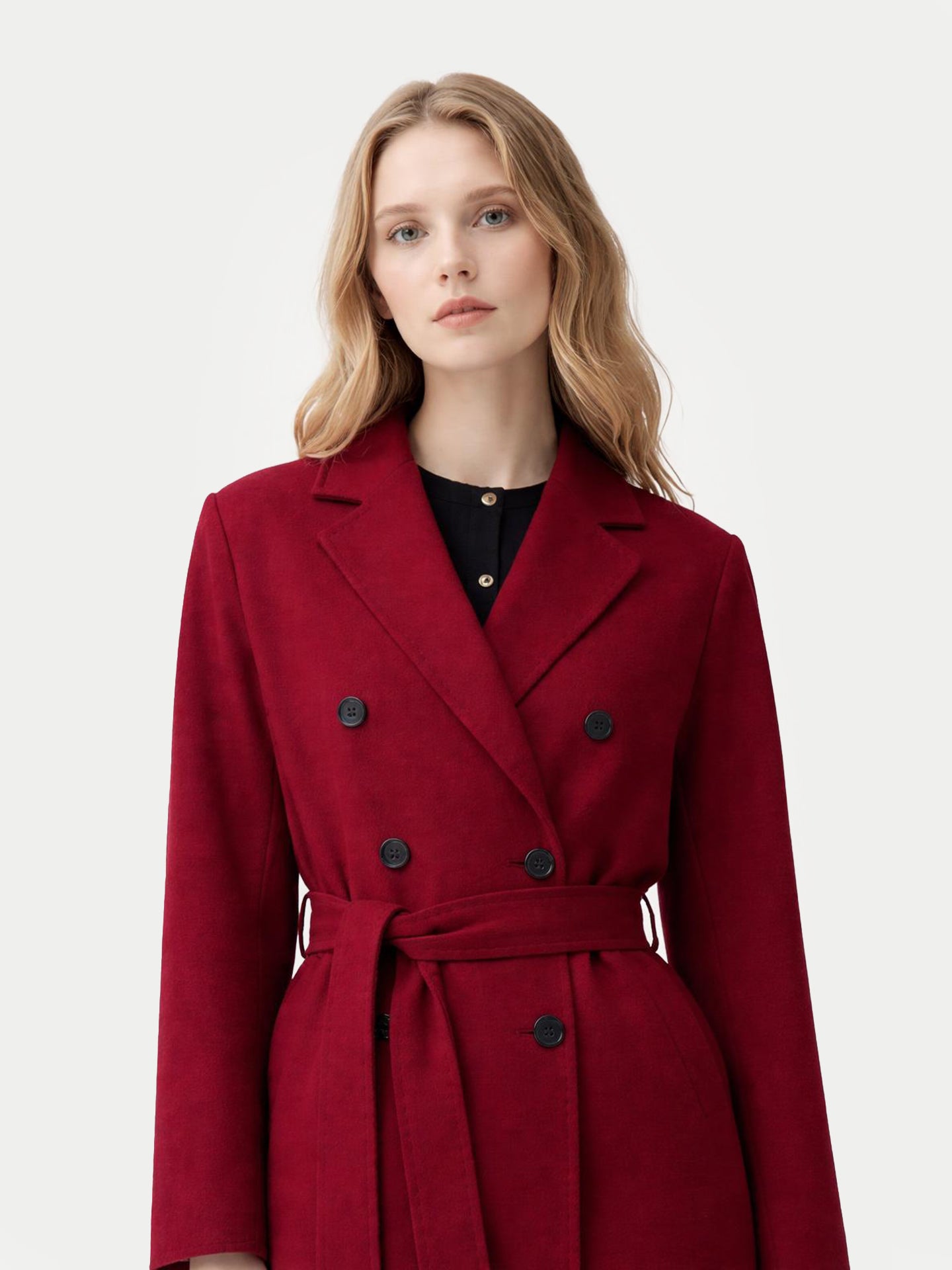 Manteau Femme à Double Boutonnage en Cachemire