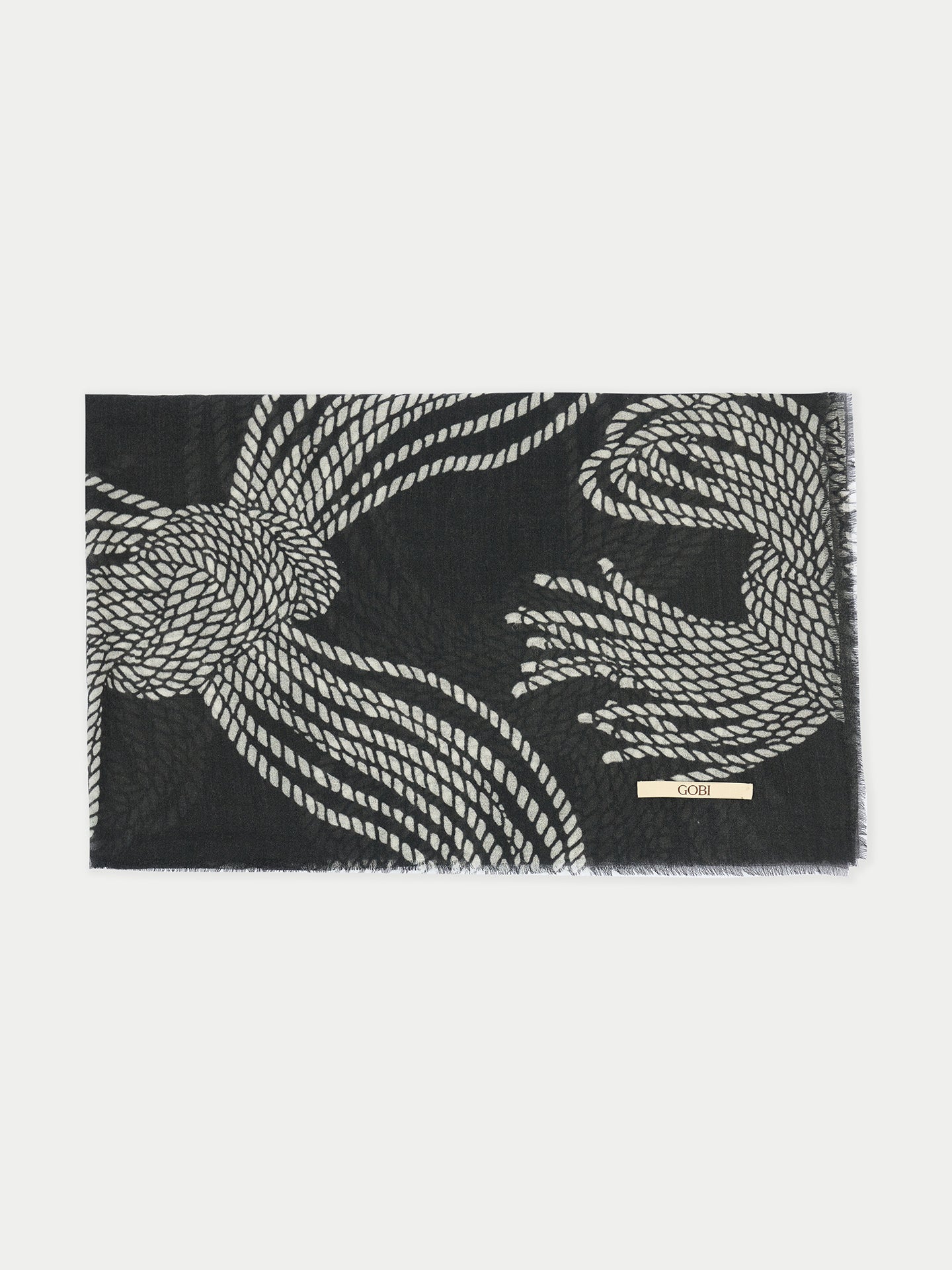 Châle unisexe en cachemire à imprimé nœud marin | GOBI