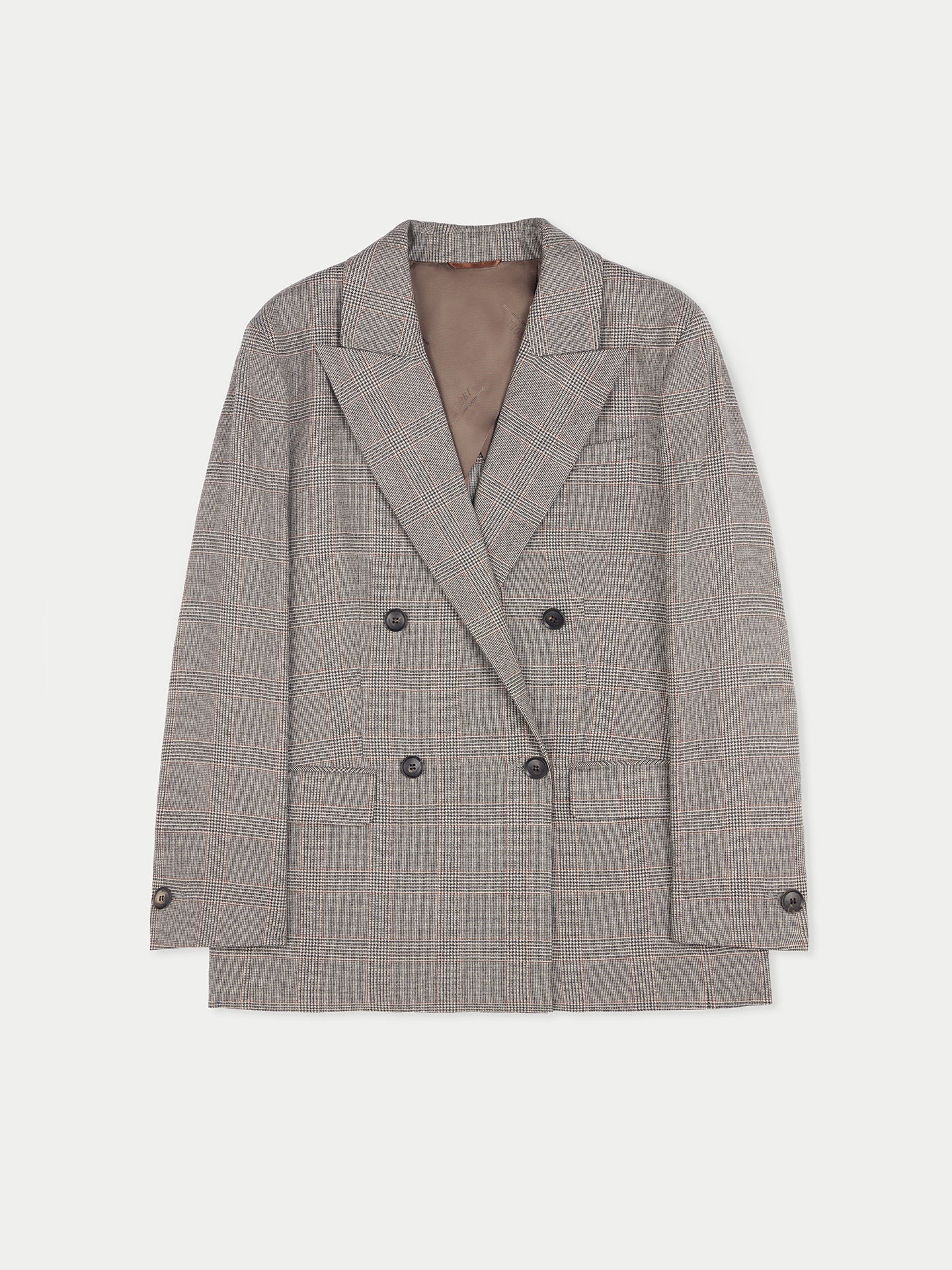 Women's Double-Breasted Cashmere Dim Gray - Gobi Cashmere
